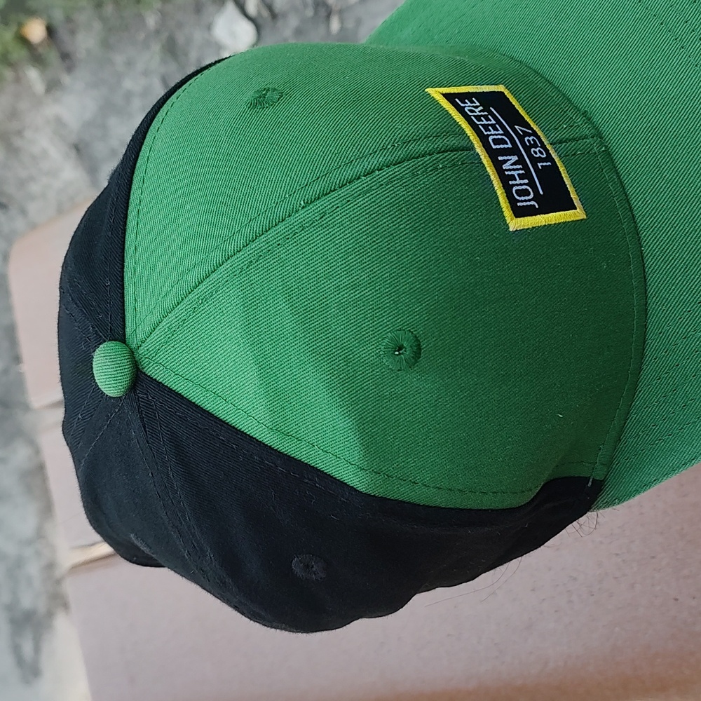 John Deere Stitched Patch Logo Snapback Hat Cap - image 4